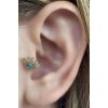 Altın Renk Göz Figürlü Çelik Tragus/Kıkırdak Küpe/Piercing (Tek)