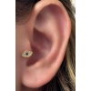 Altın Renk Göz Figürlü Çelik Tragus/Kıkırdak Küpe/Piercing (Tek)
