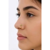 Altın Renk Göz Figürlü Taş Detaylı Cerrahi Çelik Deliksiz Kulak/Burun Piercing