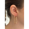 Altın Renk  Halka Küpe 40Mm (Çift)