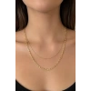 Altın Renk İkili Çelik Kolye
