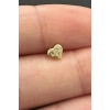 Altın Renk Kalp Figürlü Cerrahi Çelik Tragus/Kıkırdak Küpe/Piercing (Tek)