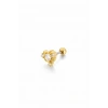 Altın Renk Kalp Figürlü Taşlı Cerrahi Çelik Tragus/Kıkırdak Küpe/Piercing (Tek)