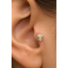 Altın Renk Kaplan Figürlü  Taşlı Cerrahi Çelik Tragus/Kıkırdak Küpe/Piercing (Tek)