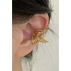 Altın Renk Kelebek Figürlü 14K Altın Kaplama TX Ear Cuff (Tek)