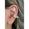 Altın Renk Kelebek Figürlü Taş Detaylı 14K Altın Kaplama TX Ear Cuff (Tek)