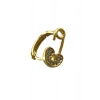 Altın Renk Kilit Figürlü Taş Detaylı Cerrahi Çelik Halka Tragus/Kıkırdak Küpe/Piercing (Tek)