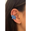 Altın Renk Köpek Figürlü Taş Detaylı 14K Altın Kaplama TX Ear Cuff (Tek)