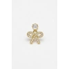 Altın   Renk Kurdele Figürlü  Taşlı Cerrahi Çelik Tragus/Kıkırdak Küpe/Piercing (Tek)