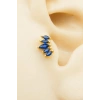 Altın Renk Lacivert Taşlı Cerrahi Çelik Tragus/Kıkırdak Küpe/Piercing (Tek)