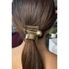 Altın Renk Lastik Ve Tel Toka Set