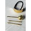 Altın Renk Lastik Ve Tel Toka Set