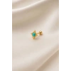 Altın Renk Mavi Taşlı Cerrahi Çelik Tragus/Kıkırdak Küpe/Piercing (Tek)