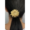 Altın Renk Metal Çiçek Figürlü Lastik Toka