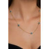 Altın  Renk Nazar Boncuğu  Figürlü Kolye
