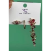 Altın Renk Pembe Taş Detaylı VİP 3lü YSX Küpe Set