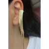 Altın Renk Sallantılı Ear Cuff (Tek)