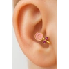 Altın Renk Şeker Figürlü Cerrahi Çelik Tragus/Kıkırdak Küpe/Piercing (Tek)