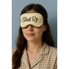 Altın Renk Shut Up Yazılı Saten Uyku Bandı