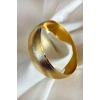 Altın Renk Simli Bilezik Kalın Kenarlı(20MM)