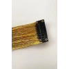 Altın Renk Simli Yan Çıtçıtlı Postiş Hair Tinsel Shiny Hair (50 CM)