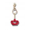 Altın Renk Taç Figürlü Kırmızı Taş Detaylı Çanta Charm/ Anahtarlık