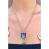 Altın Renk Tarot Kart Detaylı 14K Altın Kaplama Kolye