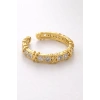Altın Renk Taş Detaylı Ayarlanabilir Yüzük