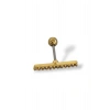 Altın Renk Taş Detaylı Çelik Tragus/Kıkırdak Küpe/Piercing (Tek)