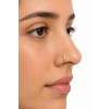 Altın Renk Taş Detaylı Cerrahi Çelik Deliksiz Kulak/Burun Piercing