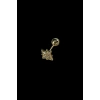 Altın Renk Taş Detaylı Cerrahi Çelik Tragus/Kıkırdak Küpe/Piercing (Tek)
