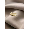 Altın Renk Taş Detaylı Deliksiz Burun TX Piercing/Ear Cuff (Tek)