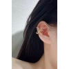 Altın Renk Taş Detaylı Ear Cuff (Tek)