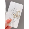 Altın Renk Taş Detaylı Ear Cuff (Tek)