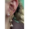 Altın Renk Taş Detaylı YSX Ear Cuff Küpe