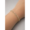 Altın Renk Taşlı 14K Altın Kaplama CM Bileklik