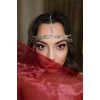Altın Renk Taşlı Alınlık/Gelin Aksesuar