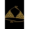 Altın Renk Taşlı Bikini Üstü /Bralet /Vücut Aksesuarı