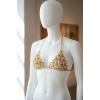 Altın Renk Taşlı Bikini Üstü /Bralet /Vücut Aksesuarı