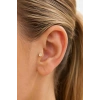Altın Renk Taşlı Büyük Boy Cerrahi Çelik Tragus/Kıkırdak Küpe/Piercing (Tek)