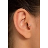 Altın Renk Taşlı Cerrahi Çelik Tragus/Kıkırdak Küpe/Piercing (Tek)