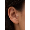 Altın Renk Taşlı Cerrahi Çelik Tragus/Kıkırdak Küpe/Piercing (Tek)