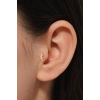 Altın Renk Taşlı Cerrahi Çelik Tragus/Kıkırdak Küpe/Piercing (Tek)