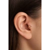 Altın Renk Taşlı Cerrahi Çelik Tragus/Kıkırdak Küpe/Piercing (Tek)
