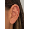 Altın Renk  Taşlı Cerrahi Çelik Tragus/Kıkırdak Küpe/Piercing (Tek)