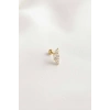 Altın Renk Taşlı Cerrahi Çelik Tragus/Kıkırdak Küpe/Piercing (Tek)