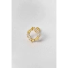 Altın Renk Taşlı Cerrahi Çelik Tragus/Kıkırdak Küpe/Piercing (Tek)