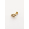Altın   Renk  Taşlı Cerrahi Çelik Tragus/Kıkırdak Küpe/Piercing (Tek)