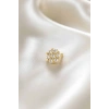 Altın Renk Taşlı Cerrahi Çelik Tragus/Kıkırdak Küpe/Piercing (Tek)