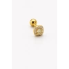 Altın   Renk  Taşlı Cerrahi Çelik Tragus/Kıkırdak Küpe/Piercing (Tek)